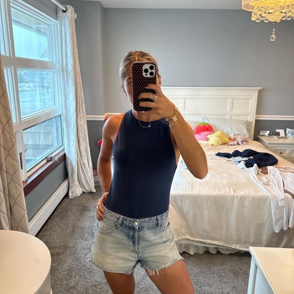 Zara Navy Blue Bodysuit
